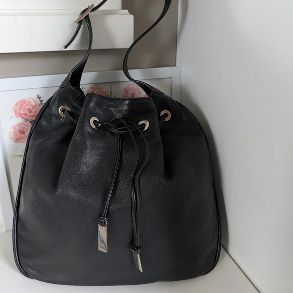 🖤 Vintage Y2K Gucci 001-4030 Genuine Smooth Leather Shoulder Satchel Bag, Black - Picture 2 of 16